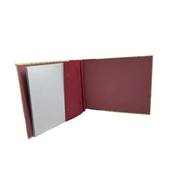 ChatterBox Postbound 8 x 8 inch Scrapbook Pink Green Stripe New Open Package - Picture 5 of 6